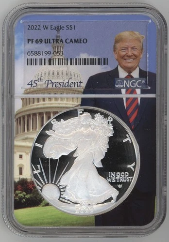 ALMOST PERFECT ~ 2022W NGS PF-69 UC ~  1 OZ SILVER AMERICAN EAGLE ~  1c START