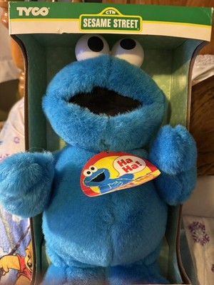 New Old Stock Vintage Tyco 1997 Sesame Street Tickle Me Cookie Monster Plush