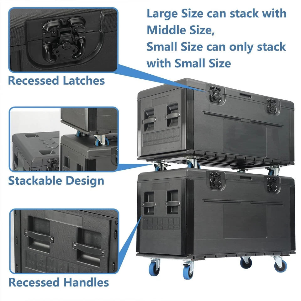 ATA Road Case W/ Wheel Stackable Flight Case for DJ Waterproof Cable Trunk 2025 - Image 3 of 4