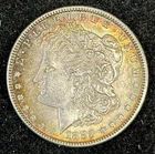1885-P XF $1 Morgan Silver Dollar - Rainbow Accent Toning - Beautiful Coin!