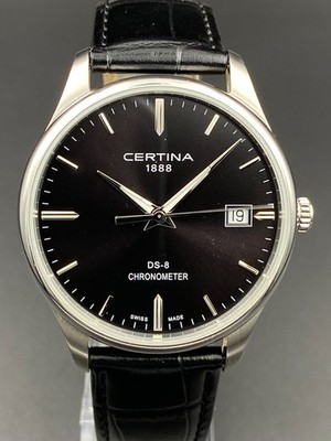 🇨🇭CERTINA DS-8 Chronometer 41mm Black Dial Swiss Quartz C033