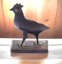 Folk Art cast iron Chicken/ Rooster primative figure Rustic Farm House DECOR