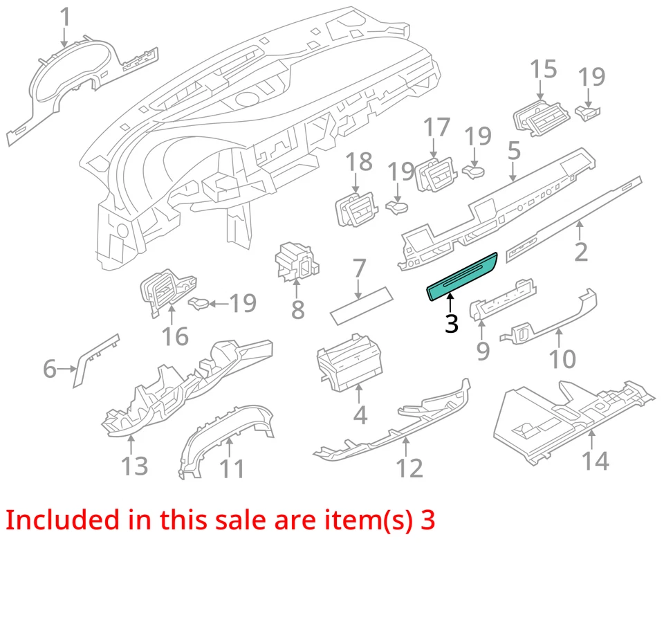 Audi A8 S8 2010-2016 tablero central consola panel cubierta de instrumentos borde negro Foto 3 de 4