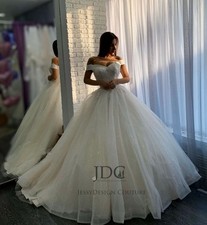 Shiny glitter ball gown wedding dress wedding dress 32-60 off/straps n.measurement