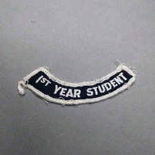 1st Year Student Blue White Rocker Ribbon 3.5" Sew On Patch
