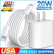 20W USB-C Fast Charger PD Adapter+Cable For iPhone 14 13/12/8/10 XR X Pro iPad