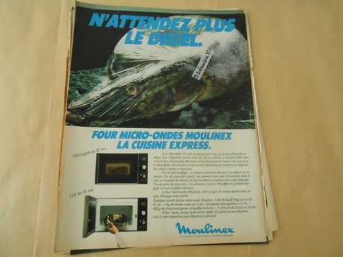 Werbung 1981 Advertising Moulinex Mikrowelle Küche Express