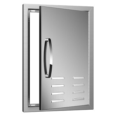 Outdoor Kitchen Doors BBQ Flush Mount Access Door w/ Vent Stainless Steel 17x24''