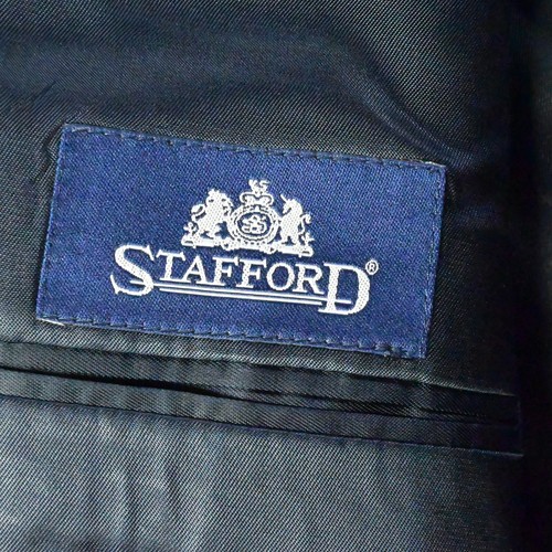 Vtg Stafford 46L Blue Gold Button Mens Blazer Sport Coat Jacket - Picture 4 of 12