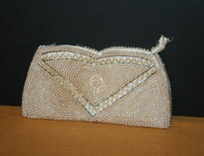 VTG LaRegale of Japan Seed Faux Pearl Evening Bag Clutch R-692
