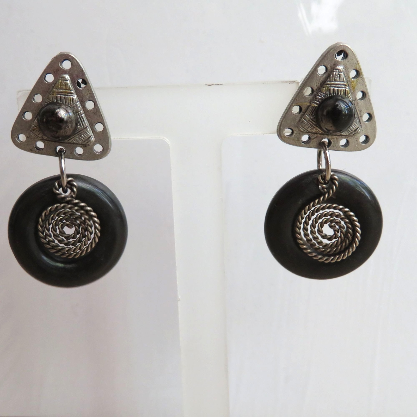 Artisan Dangle Drop Post Earrings Boho Hippie Uns… - image 16