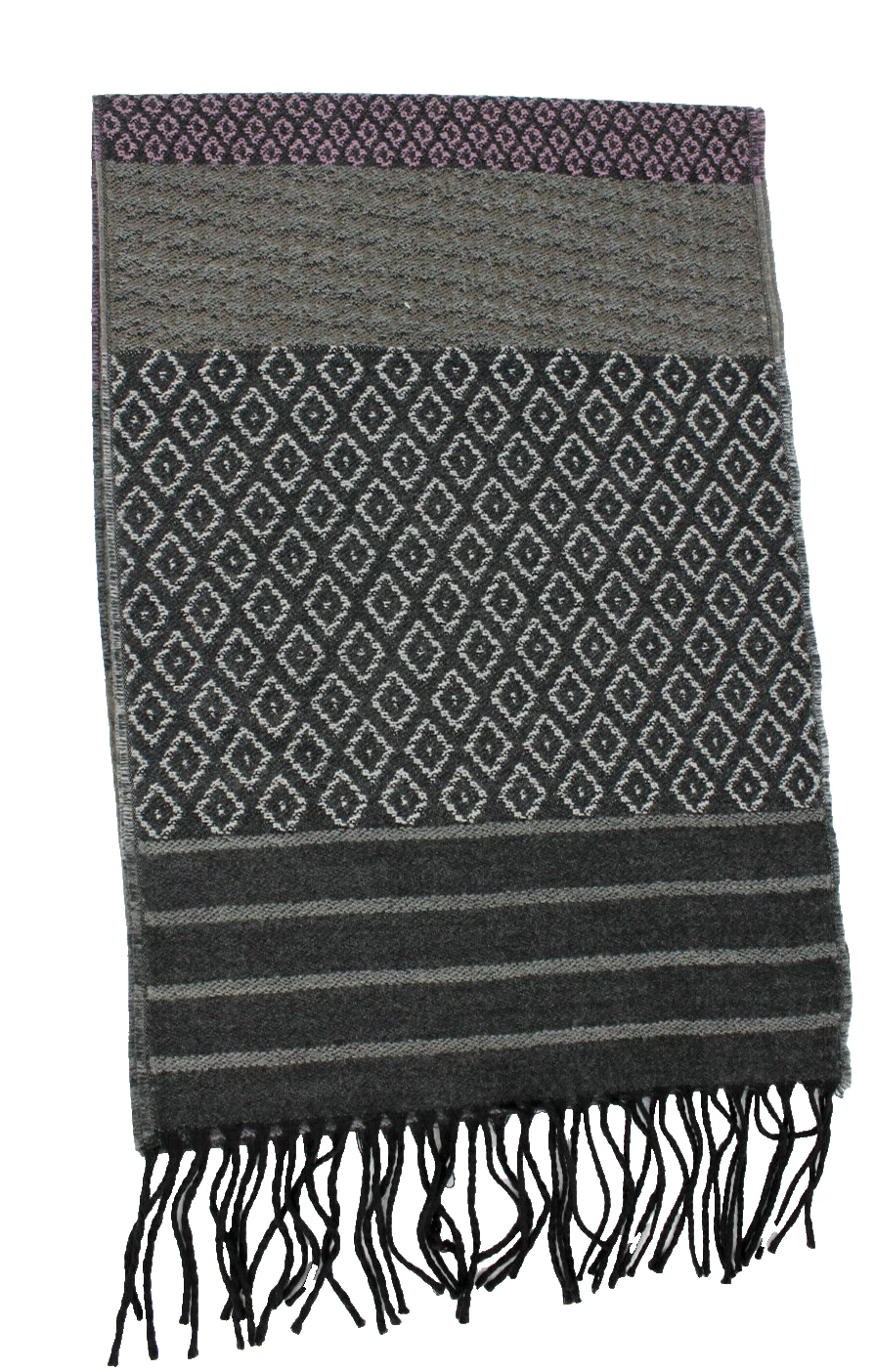 Woven scarf 100% wool (merino) jacquard pattern multicolor men women scarf unisex