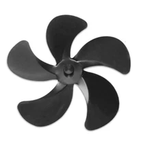 Fireplace Fan 5 Blades Aluminum Alloy Heat Powered Stove Fan for Wood/Gas/Pellet