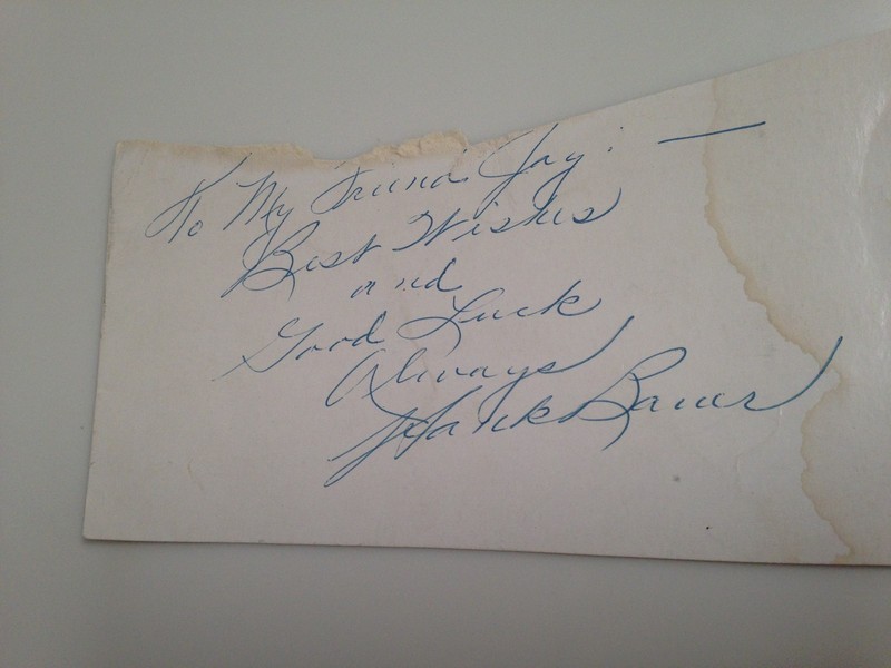 NEW YORK YANKEE FORMER PLAYER HANK BAUER PERSONALIZED AUTOGRAPH