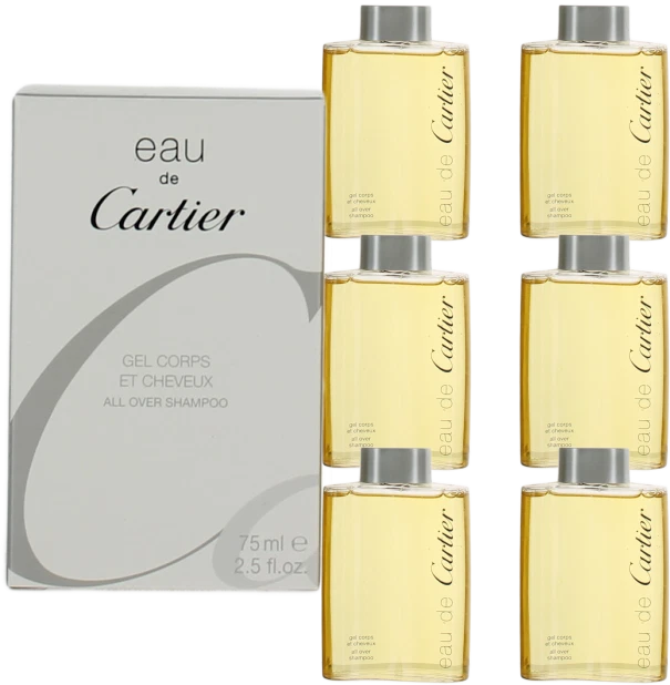 Eau de Cartier For Women Combo Pack: All Over Shampoo 15oz (6x2.5oz Bottles) New