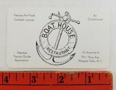 #ad #ad Vintage Boat House Restaurant Niagara Falls New York Business Card $6.95
