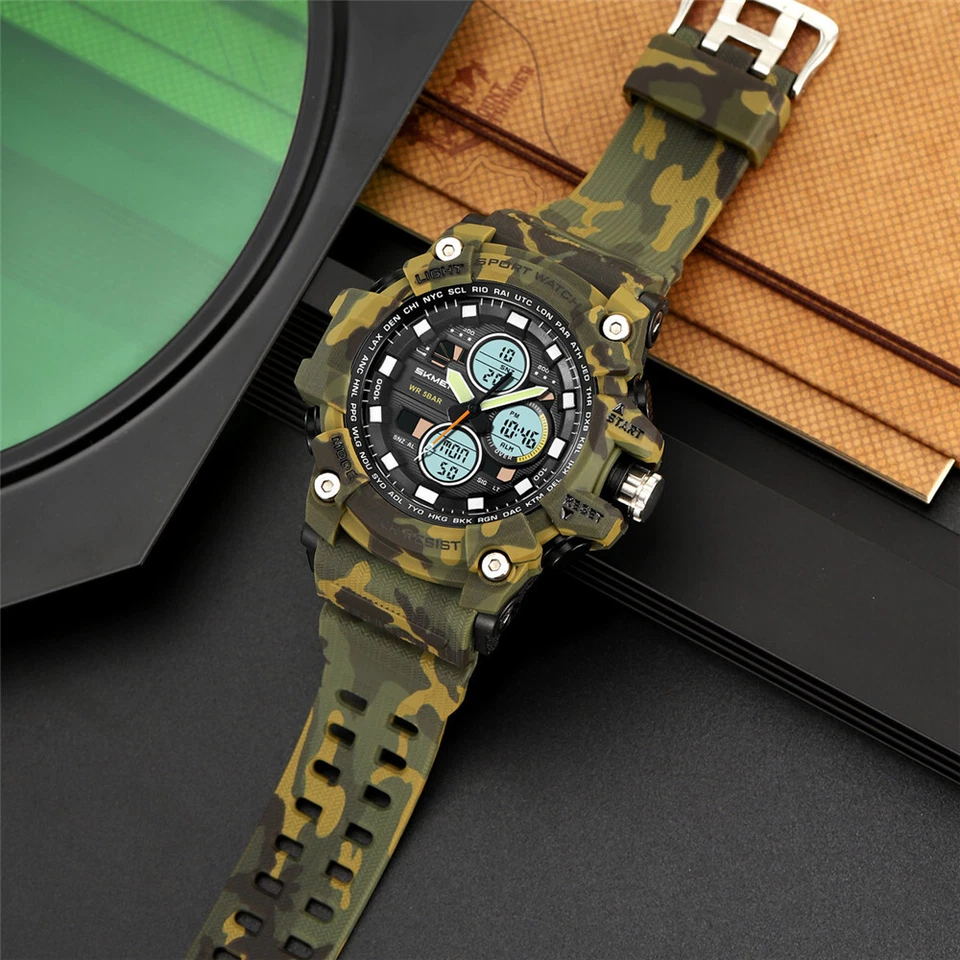 Relojes de pulsera de cuarzo SKMEI digitales deportivos electrónicos impermeables para hombre Foto 4 de 4