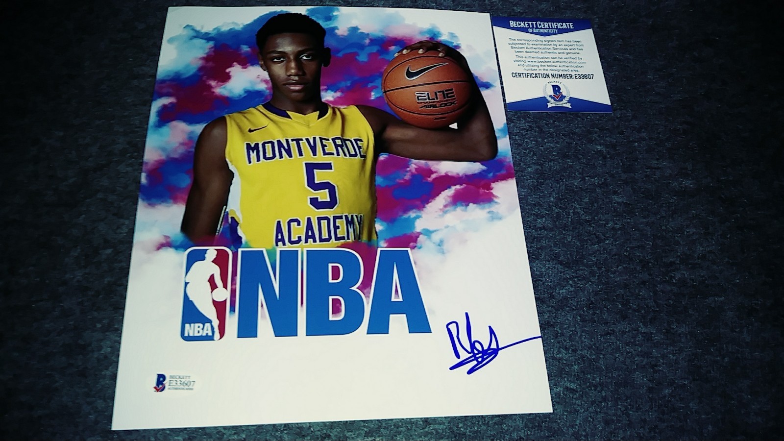 rj Barrett Autographed Signed New York Knicks 8x10 Duke Blue Devils 