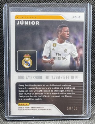 その他 Vinicius JR Panini Obsidian Purple/65 RC Vinicius JR Panini Obsidian Purple/65 RC