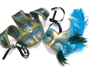 Turquoise Masquerade Ball Mask Pair Quincea Ra Sweet 16s Costume Birthday Party Ebay