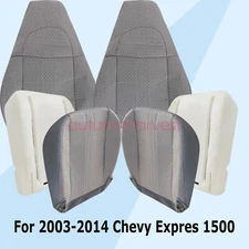 For 2003-2014 Chevy Express 1500 Front Bottom & Top Seat Cover & Foam Cushion