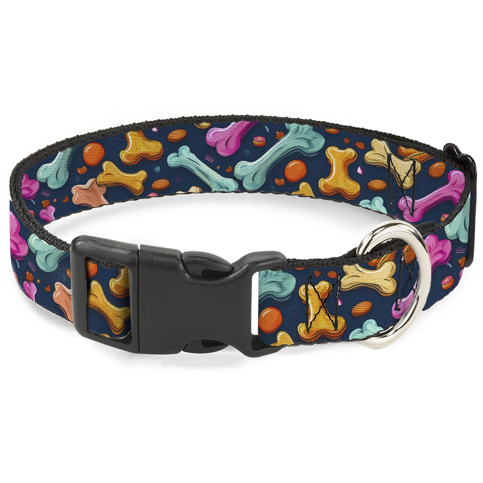 Buckle-Down Pet Collar, Dog Collar Plastic Buckle, Dog Bone Treats S (US IMPORT)