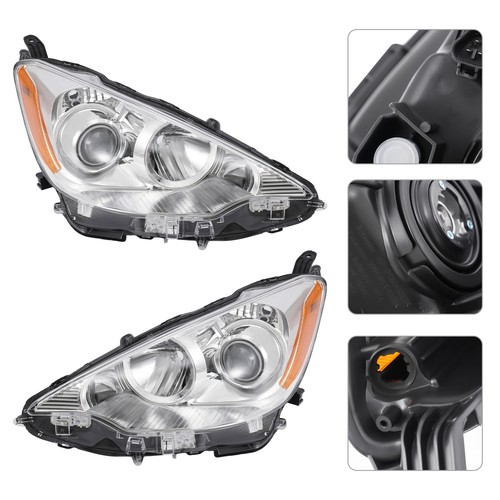 Headlight Assembly Set for 2012-2014 Toyota Prius C – Left & Right Side