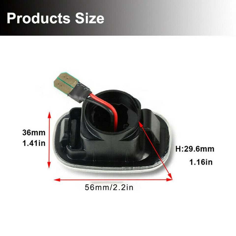 Para Toyota Hilux SR5 vigo MK6 Carina E T Pickup Luz LED Lateral Dinámica 2X Foto 2 de 4