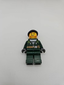 LEGO City (60140) Minifigure Police Bandit Male with Dark Green (cty0735)