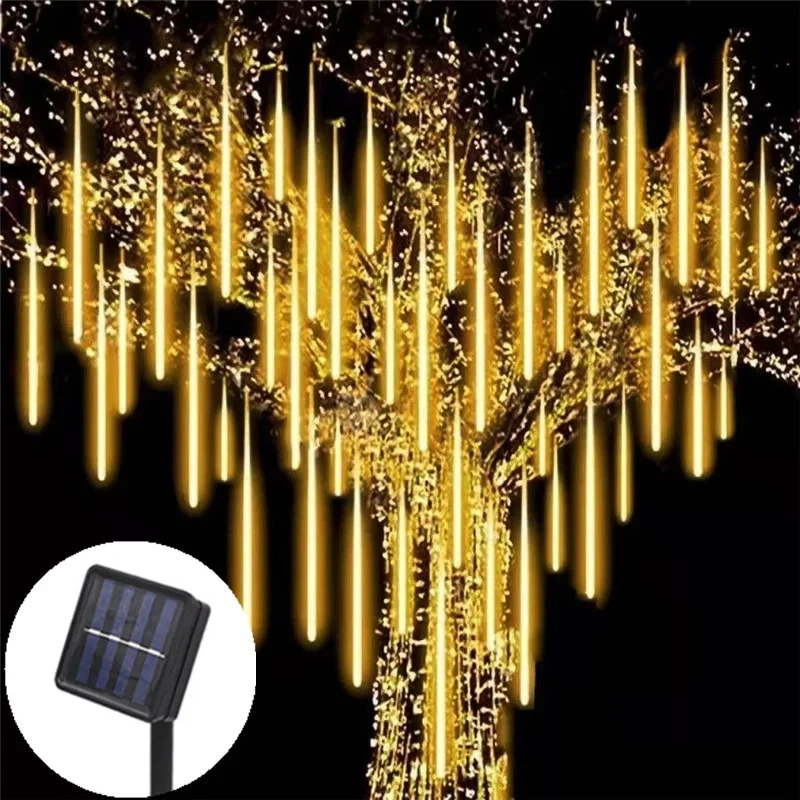 Solar Led Light Outdoor Meteor Shower Rain Lights Waterproof Garden Decor Outdoo
