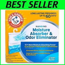 6-Pack Hanging Moisture Absorber & Odor Eliminator Bags - Long-Lasting Freshness