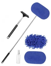 3 in 1 Car Windshield Cleaner Tool 40”Car Rearview Mirror Wiper Squeegee Wash 