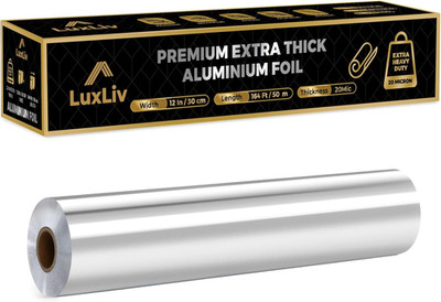 50M Premium Schwerlast 20 Mikron Dicke Küchenfolie Gastronomie Aluminium Blechfolie 