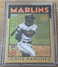 JESUS SANCHEZ 2023 Topps Chrome 1986 35th GOLD MOJO REFRACTOR RC ROOKIE #45/50 !