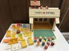 VTG Fisher Price Little People Lot: Includes School Hose/figures/furnure