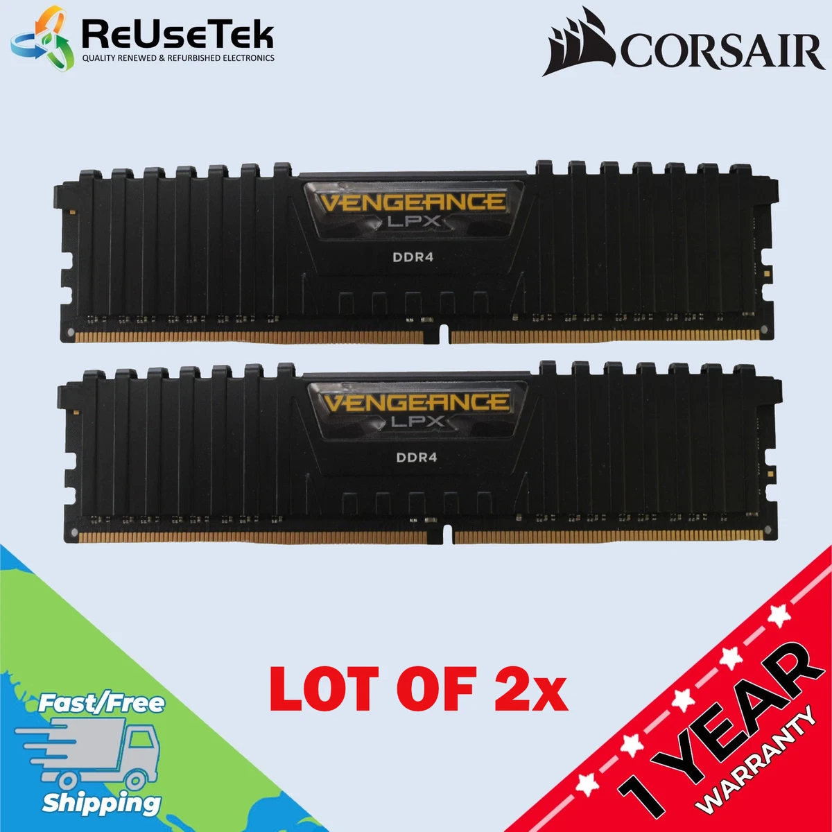Corsair PC4-21300 (DDR4-2666) Bus Speed DDR4 SDRAM Memory (RAM