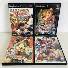 PS2 Hyper Street Fighter II Zero 3rd EX3 set of 4 Playstation 2 Japanese Version