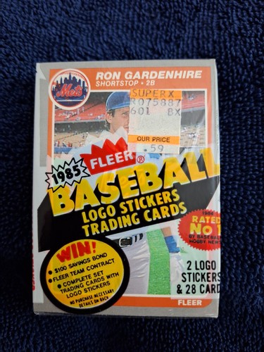 1985 Fleer ungeöffnete Cellopackung Ron Gardenhire oben drauf
