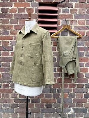 WW2 Japanese Army Hemp Linen Fatigue Uniform Workwear Vintage 
