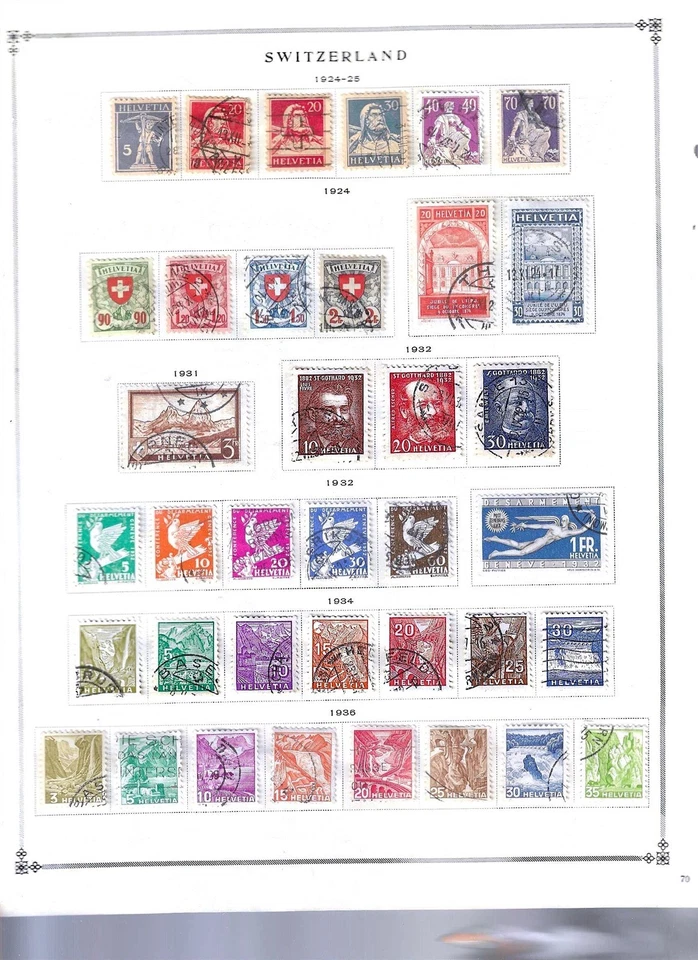 Kenr2: Switzerland Collection from 1947 Scott Album - Image 4 of 4