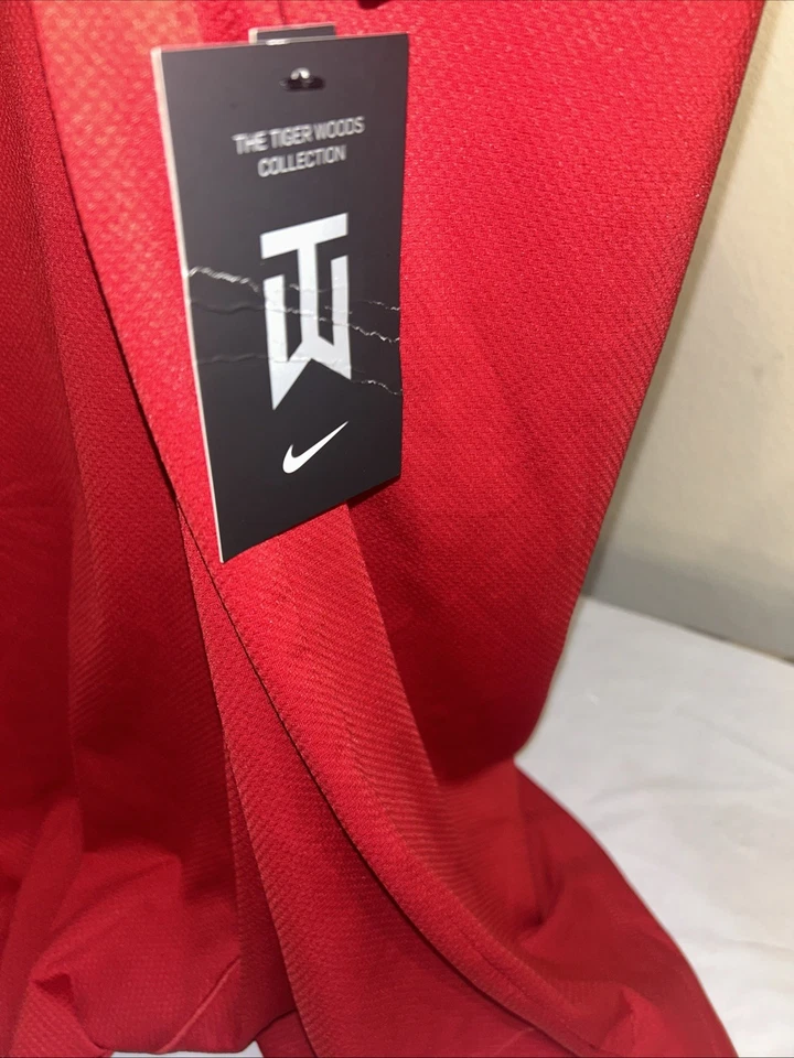 NUEVO CON ETIQUETAS NIKE Golf Colección Tiger Woods Polo Talla 2XL Hombres Rojo DRI-FIT Foto 3 de 4