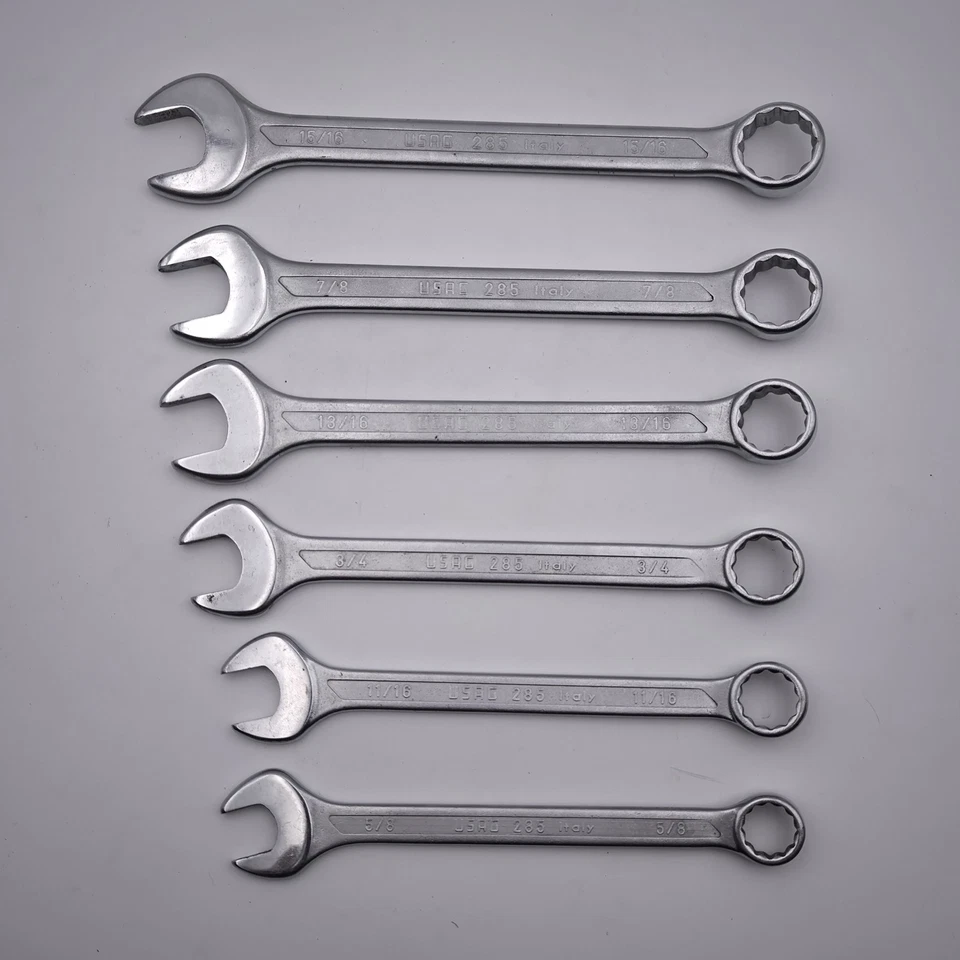 Set 5 Chiavi USAG 285 in Pollici 15/16 7/8 13/16 3/4 11/16 6/8 Combinate - Immagine 2 di 4
