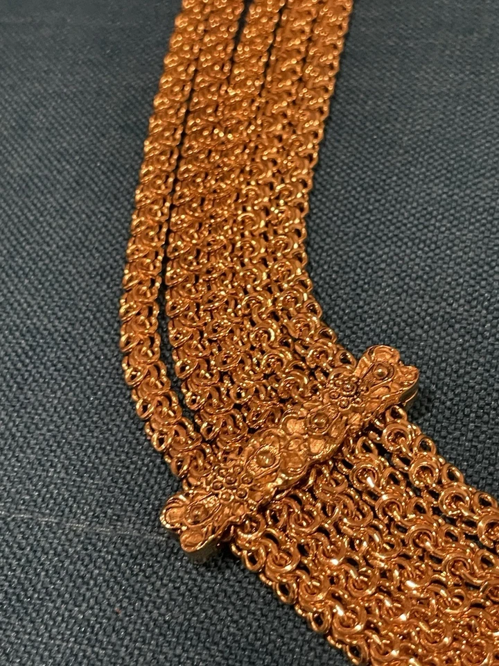 Oscar de la Renta 5-Strand Byzantine Chain Collar Necklace NEW - Image 4 of 4