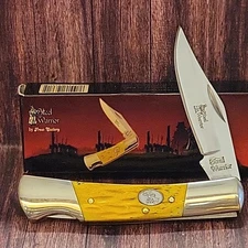 Steel Warrior SW100BNJ Lockback Folding Pocket Knife 3.5" Closed Yellow Bone