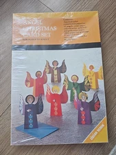 Vintage Lillian Vernon Angel Christmas Card Craft Set Made in West Germany 