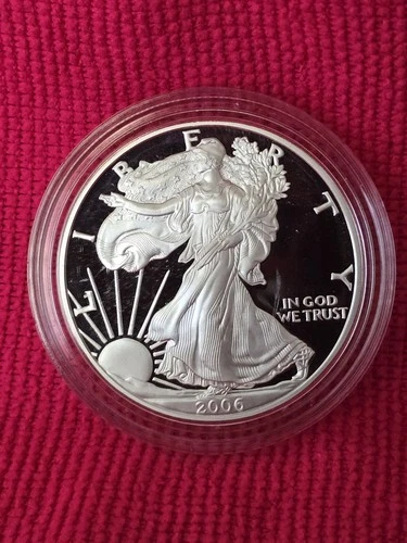2006 W 1 oz Proof Silver American Eagle In Capsule - Coin Only (NoBox - No COA)