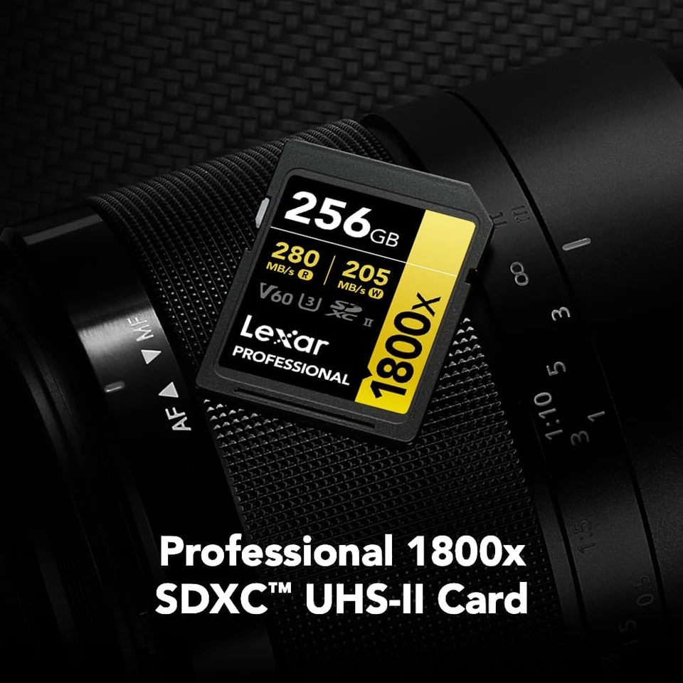 SDXC Professional 256GB 1800X UHS-II Serie GOLD, Classe 10, U3, V60, per Registr - Immagine 4 di 4