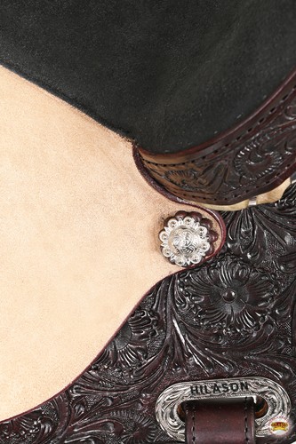 50HS Hilason Western Horse Treeless Trail Barrel Saddle American Leather - Picture 7 of 7