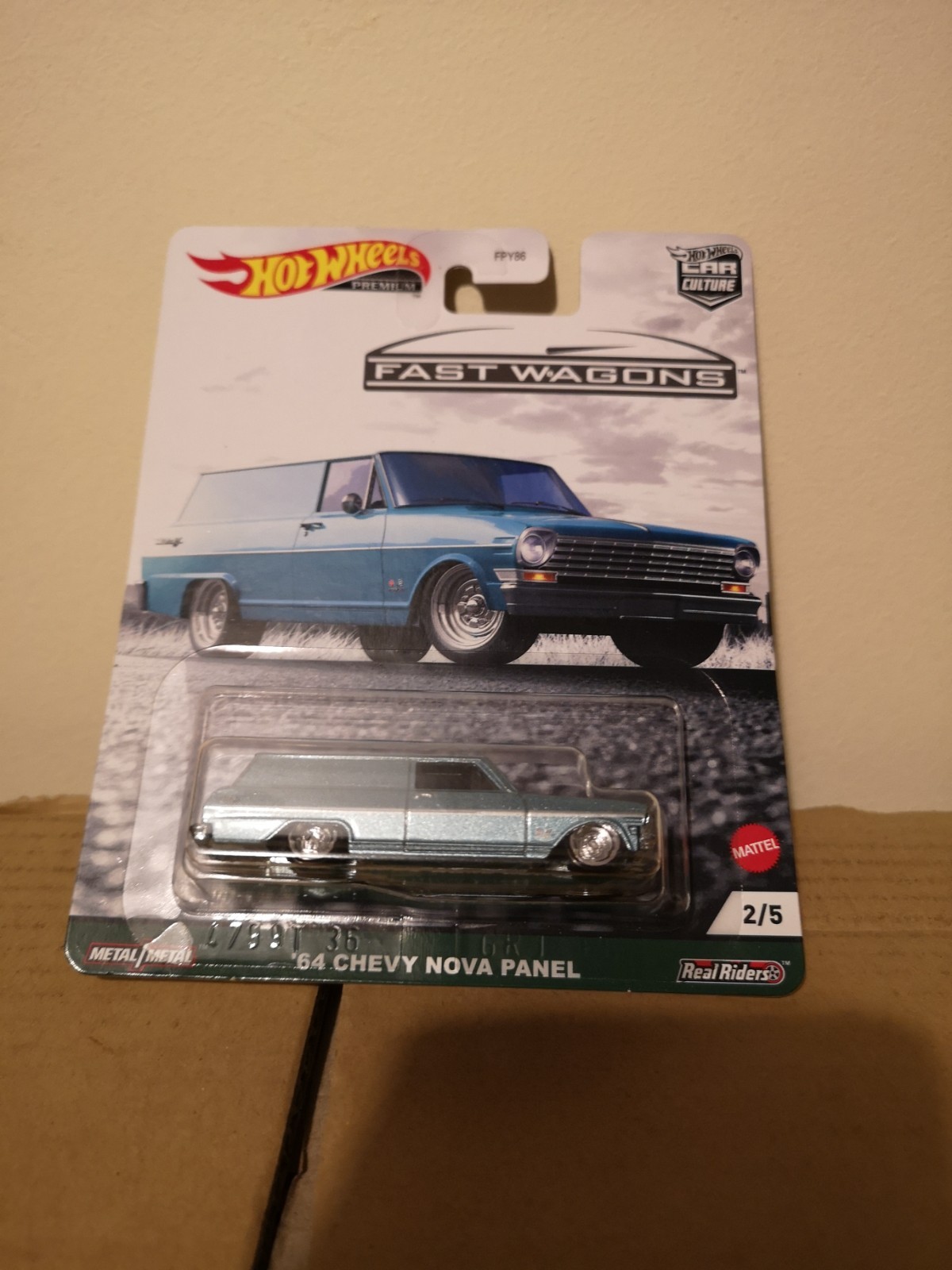 Hotwheels premium car culture 64 Chevy Nova Panel Van New