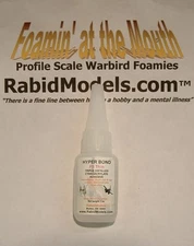 1oz THIN FOAM-SAFE Odorless HYPERBOND SUPER GLUE pin-cap bottle Cyanoacrylate CA